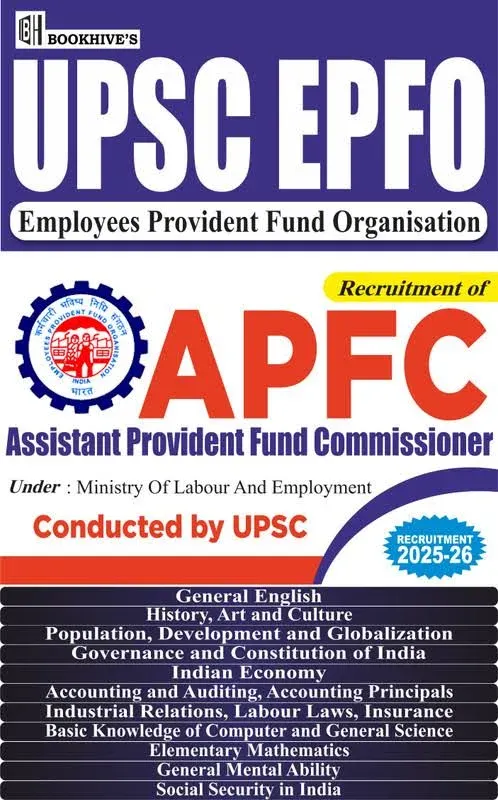  Upsc Epfo Apfc 2025-2026 Assistant Provident Fund Commissioner Set Of 12 Books - Upsc Epfo Books 2025-2026 - image 2