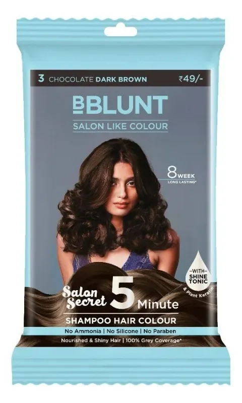 BBLUNT Chocolate Dark Brown Shampoo Hair Colour