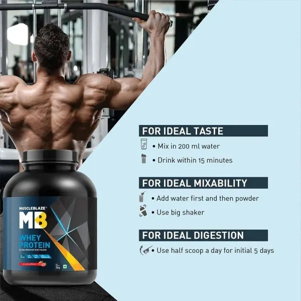  MuscleBlaze 100% Whey Protein Supplement Powder with Digestive Enzyme - image 6