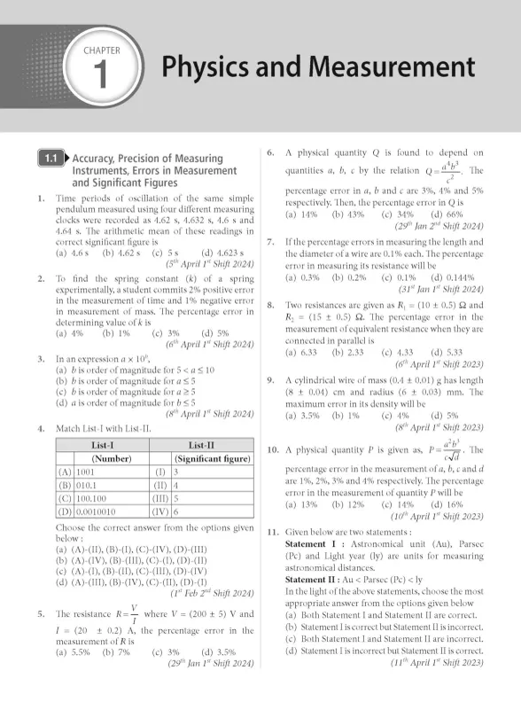 ramabookdepot.com MTG 23 Years JEE MAIN Chapterwise Topicwise (2024-2002) Previous Years Solved Question Papers (PYQs) Physics - JEE Main PYQ Books For 2025 Exam (162 - image 2