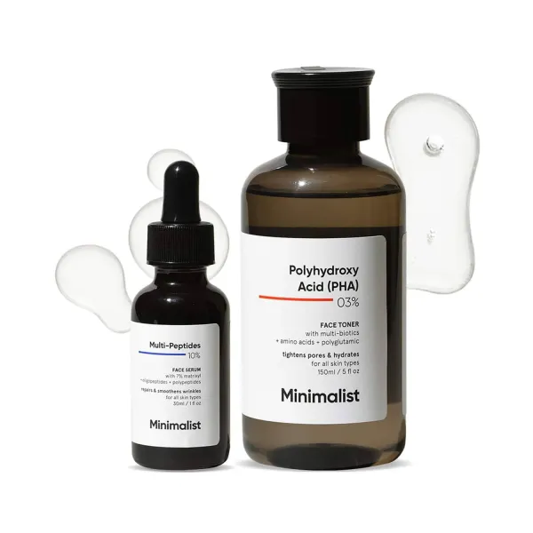 Tira Minimalist Hydration Duo Multi Peptide Night Serum + Pha 03% Face Toner With Multi Biotics Combo - image 2