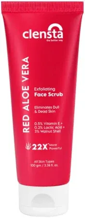 Clensta Red Aloe Vera Exfoliating Face Scrub