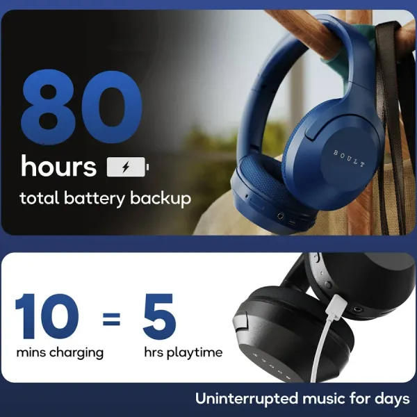 Boult Boult Flex Over Ear Bluetooth Headphones - image 5