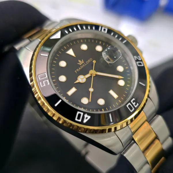 Franklord Franklord Regal Mariner – Onyx Gold | Black-Gold Stainless Steel Luxury Watch for Men - image 2