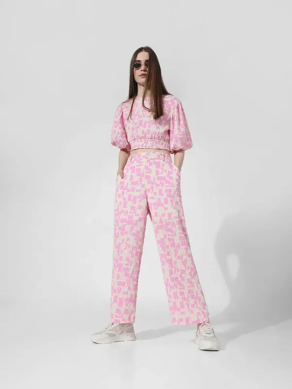 Only Pink Printed Co-ord Set Pants 30 - image 1