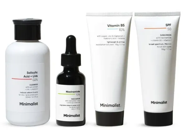 Minimalist Minimalist Daily Skincare Routine For Oily & Acne Prone Skin CSMS Combo (50ml) At Nykaa, Best Beauty Products Online - image 1