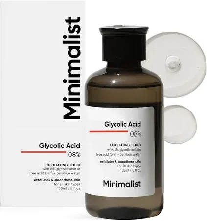 Minimalist Minimalist 8% Glycolic Acid Toner For Glowing Skin | Multi-functional Exfoliating Toner With Bamboo Water for Body, Face, Underarms & Scalp | For  - image 1