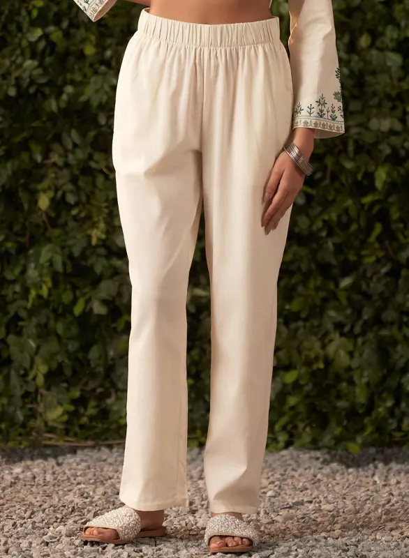 Lakshita Fashion Lily Pearl Ivory Embroidered Cotton Co-ord Set for Women M / Ivory - image 2