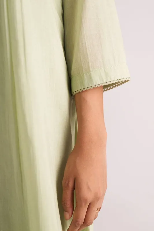 Ganga Fashions Shop Quient Green Mul-Mul Co-ord Set – Relaxed Women’s Wear XXL - image 5