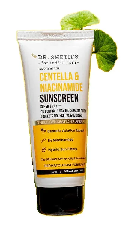 Dr. Sheth's Centella & Niacinamide Oil & Acne Control Sunscreen
