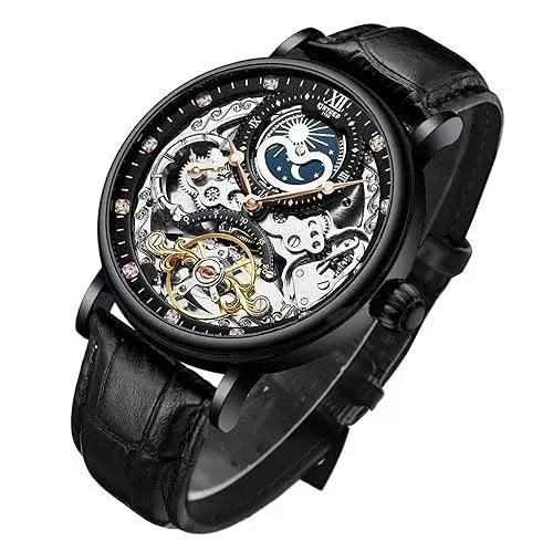 IK Colouring Bestn Men's Luxury Skeleton Automatic Mechanical Wrist Watch - image 1