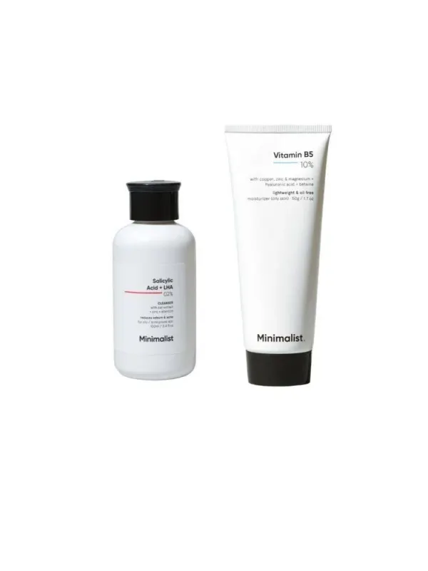 Purplle.com - Purplle Shop Minimalist Cleanser & Moisturizer for Oily Skin: Salicylic Acid & Lightweight Formula, Unisex | vitamin c forms best moisturizers for acne prone skin - image 2