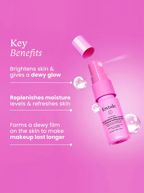 Foxtale The Dazzler Multivitamin Glow Toner Makeup Setting Spray