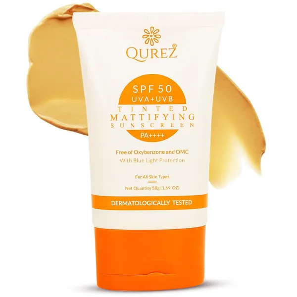 Qurez Spf 50 Tinted Mattifying Sunscreen