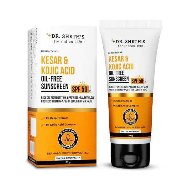 Dr. Sheth's Kesar & Kojic Acid Oil-Free Sunscreen